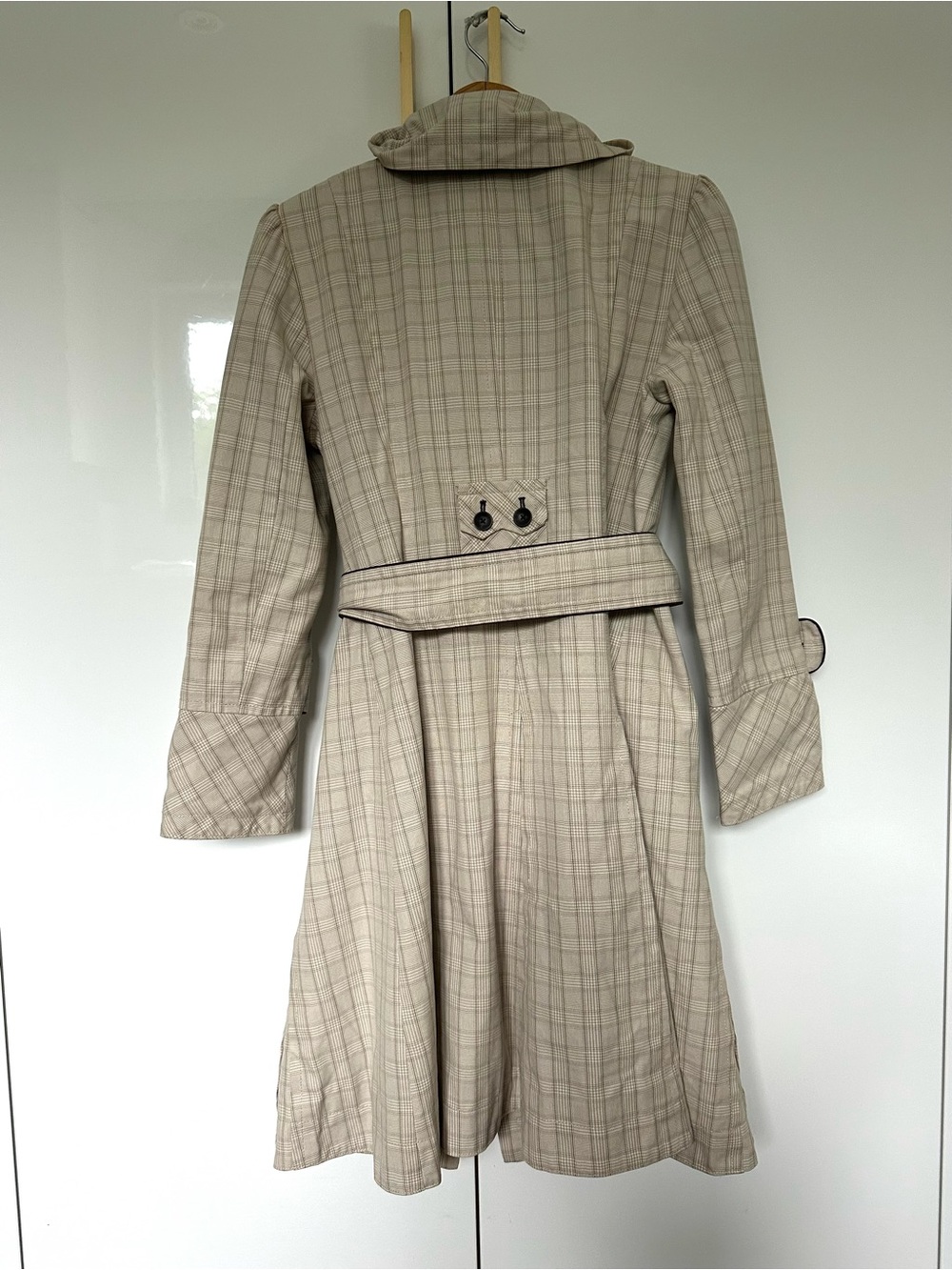 Soia & Kyo belted trench coat plaid Medium - Picture 5 of 9